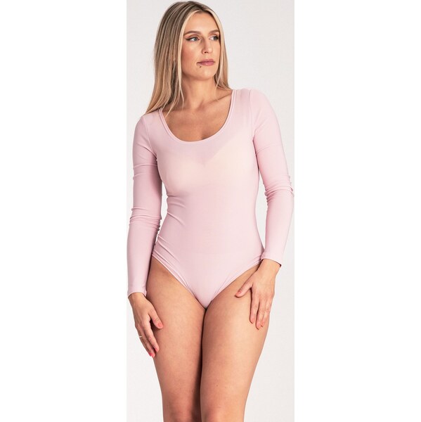 FIGL Svetloružové dámske body s výstrihom M1037 pink 58321579