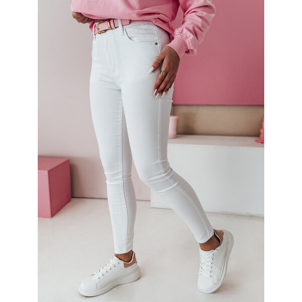 BASIC Biele dámske skinny džínsy FURY UY2500 62181063