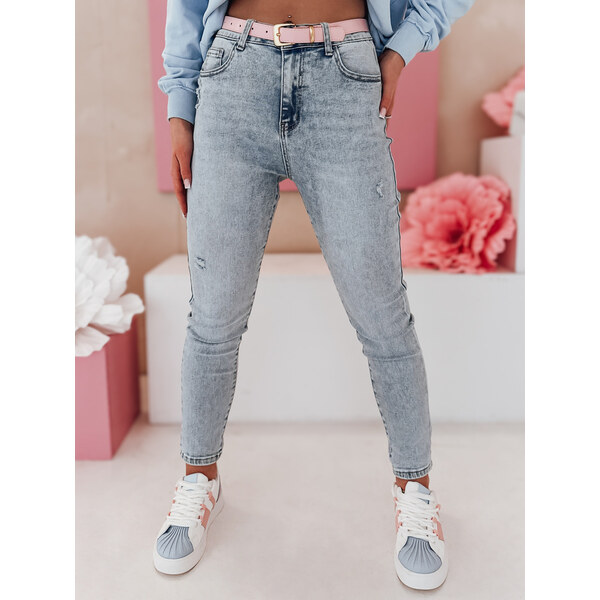 BASIC Dámske modré slim fit džínsy s vysokým pásom SKINNEX UY2476 62181068