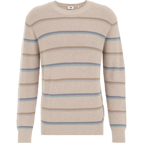 WE Fashion Sveter béžová / modrá / bronzová 62184345