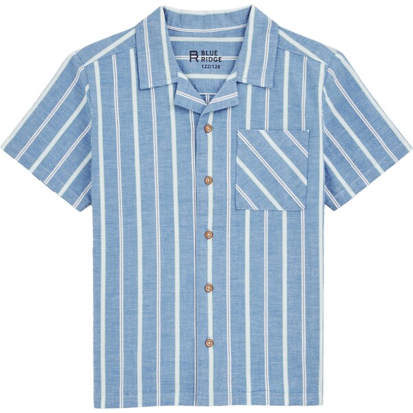 WE Fashion Košeľa námornícka modrá / dymovo modrá / limetová / biela 62477699