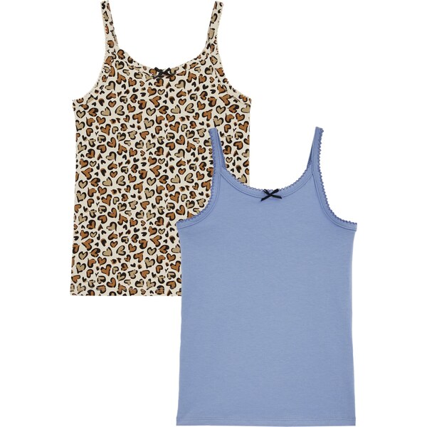 WE Fashion Top svetlobéžová / nebesky modrá / hnedá / čierna 62368423