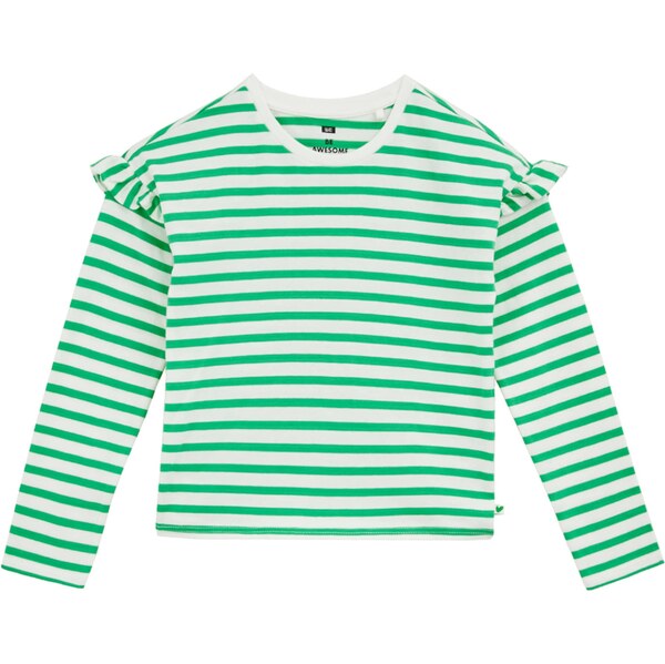 WE Fashion Tričko svetlozelená / biela 62368721