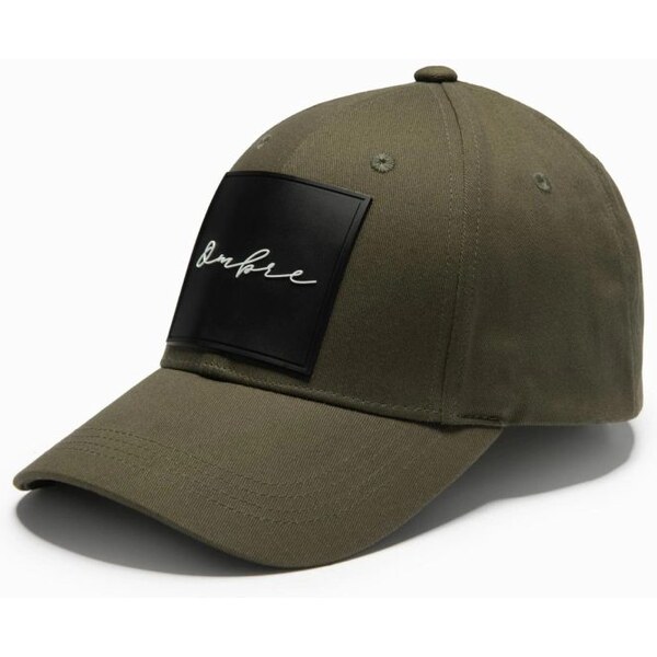 Ombre Clothing Pánska khaki šiltovka s veľkou nášivkou V2 ACCS-0101 62190742