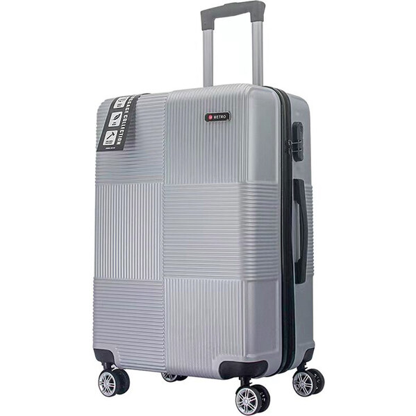 cestovný kufr METRO LLTC3/3-L ABS - strieborná 62192556