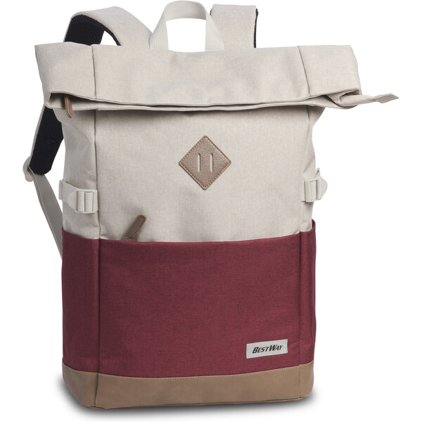 Bestway Batoh city roll-top - béžová/červená 19-25l 62193431