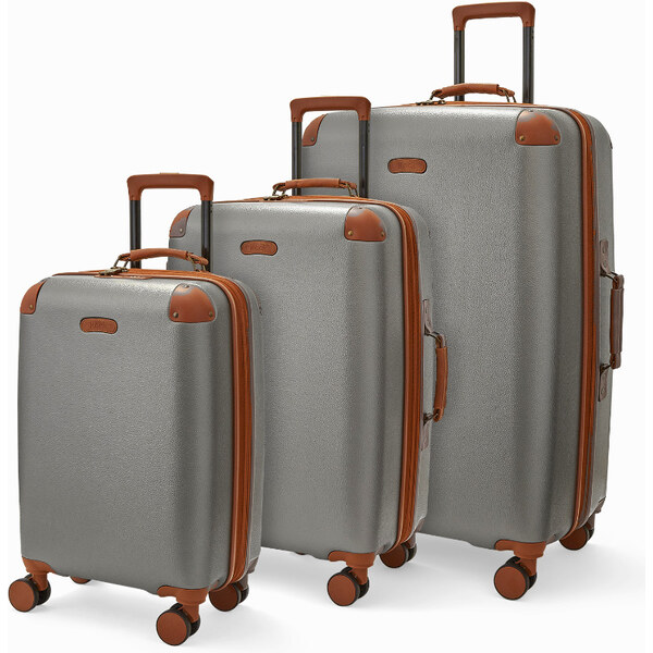 Sada cestovných kufrů ROCK TR-0219/3 ABS/PC - šedá 62193503
