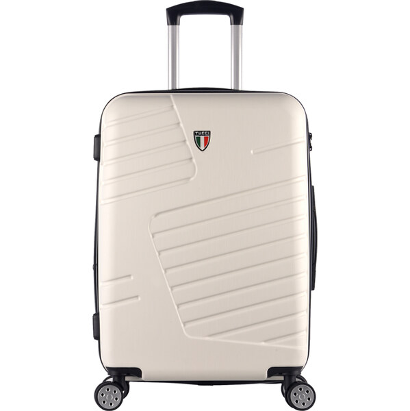 cestovný kufr TUCCI Boschetti T-0278/3-M ABS - biela 62194474