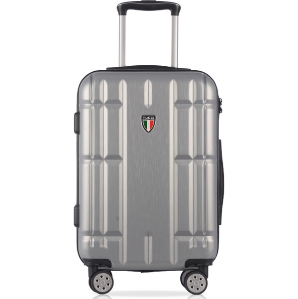 cestovný kufr TUCCI Massa T-0279/3-M+ ABS - strieborná 62194559