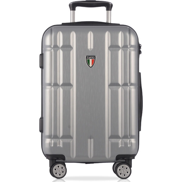 cestovný kufr TUCCI Massa T-0279/3-L+ ABS - strieborná 62194557
