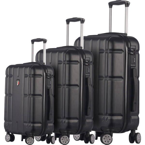 Sada cestovných kufrů TUCCI Massa T-0279/3 ABS - čierna 62194568