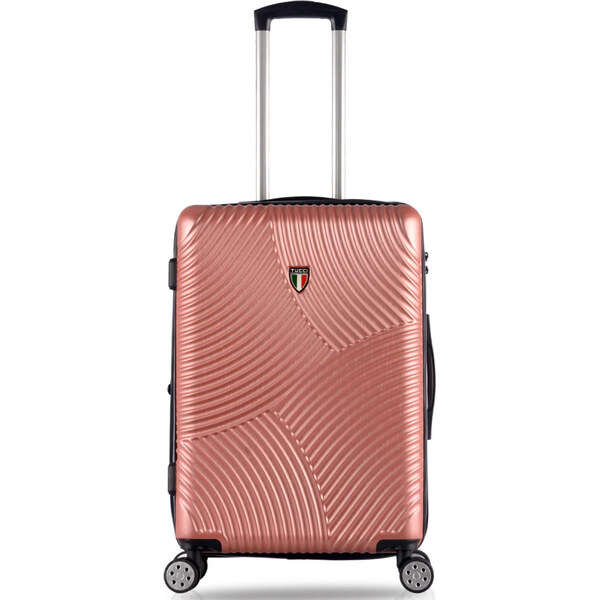 kabinová batožina TUCCI Srotolare T-0277/3-S ABS - růžová 62194565
