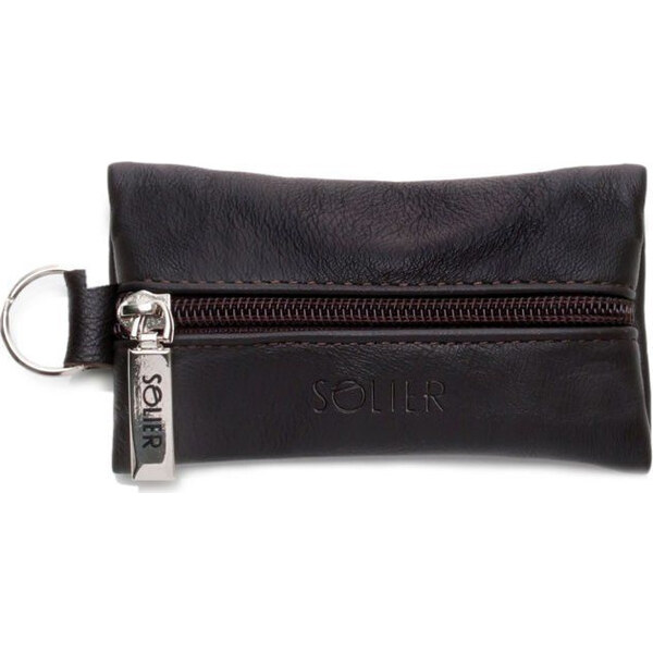 Elegantné pánske vrecko na kľúče značky SOLIER (SA18 BROWN) 5412943