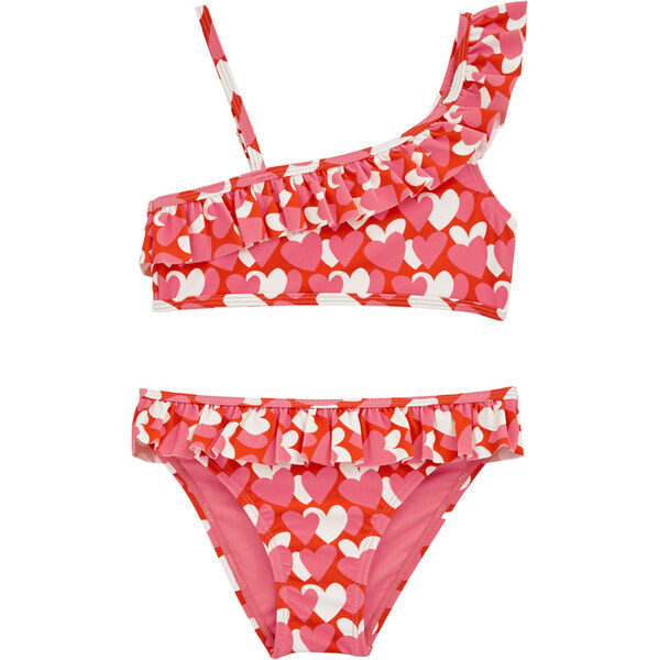 WE Fashion Bikiny svetloružová / červená / biela 62433845