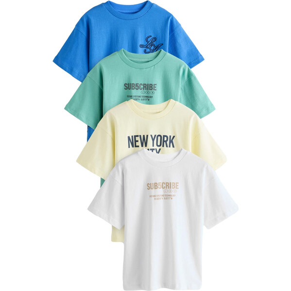 Next Tričko modrá / žltá / zelená / čierna / biela 62203721