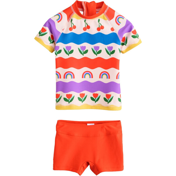 Next Jednodielne plavky modrá / svetložltá / svetlofialová / neónovo 62204000