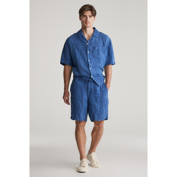 ŠORTKY GANT REL LINEN RESORT SHORTS RICH BLUE 62201161