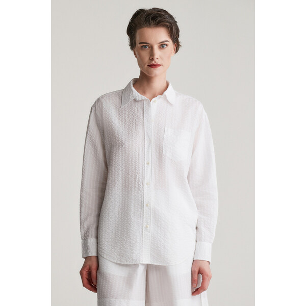 KOŠEĽA GANT REL TONAL STRIPED SEERSUCKER SHIRT WHITE 62201185