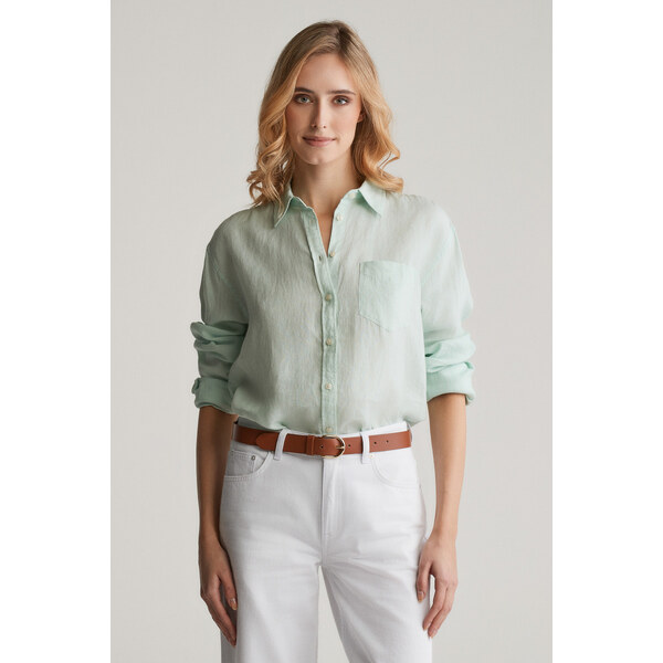 KOŠEĽA GANT REL LINEN SHIRT FADED MINT 62201197