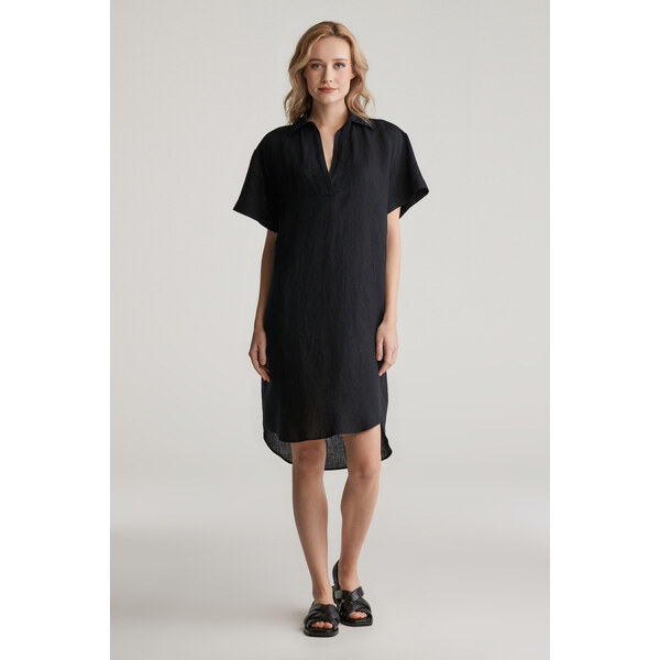 ŠATY GANT REL LINEN CAFTAN BLACK 62201208
