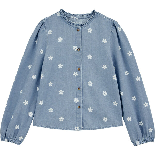 WE Fashion Blúzka nebesky modrá / biela 62661537