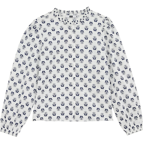 WE Fashion Blúzka tmavomodrá / biela 62661722