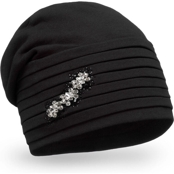 Dámska bavlnená čierna čiapka Krumlovanka W-0852/018 62209618