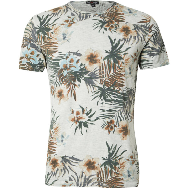 Key Largo Tričko PLAYA hnedá / pastelovo zelená / tmavozelená 54317817