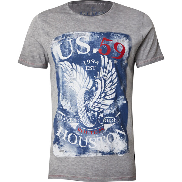 Key Largo Tričko HOUSTON sivá / červená / biela 54317915