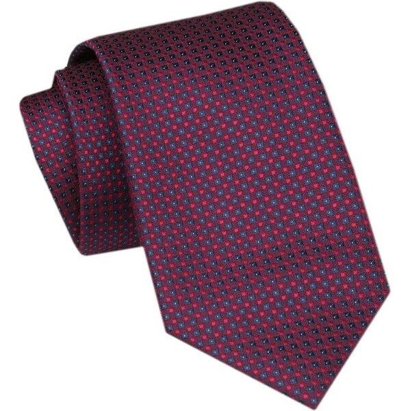 Trendy vzorovaná kravata v bordovej farbe 62353545