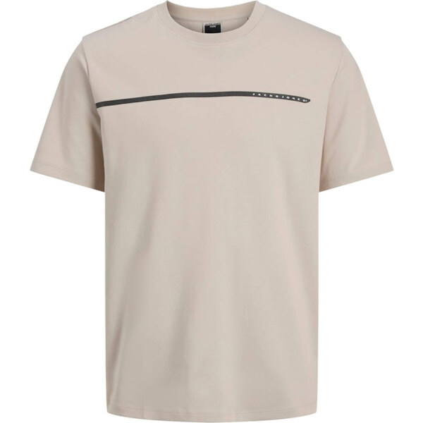 JACK & JONES Tričko JCOFusion tmelová / čierna / biela 62225367