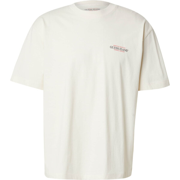 GUESS JEANS Tričko American Tradition krémová / červená / čierna 62226016