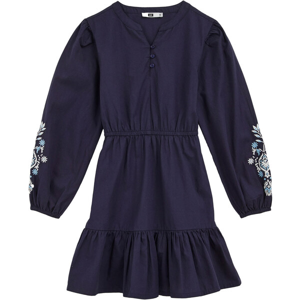 WE Fashion Šaty tmavomodrá / svetlomodrá / biela 63149848