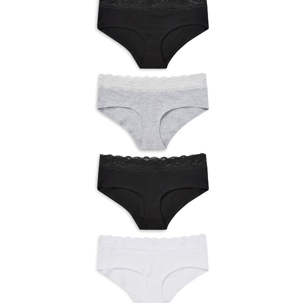 Next Nohavičky sivá melírovaná / čierna / biela 62250308