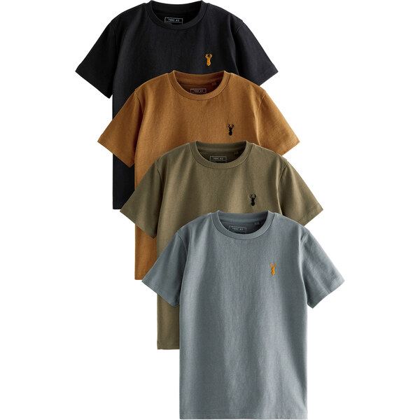 Next Tričko svetlomodrá / hnedá / svetlohnedá / čierna 62225508