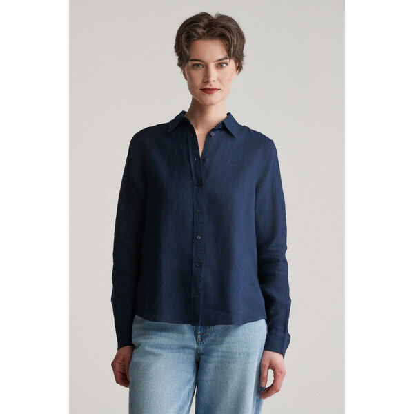 KOŠEĽA GANT REG LINEN SHIRT EVENING BLUE 61838329