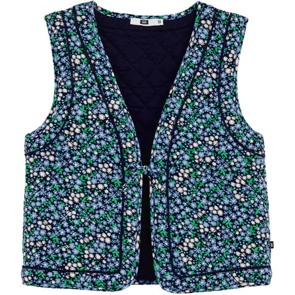 WE Fashion Vesta svetlomodrá / tmavomodrá / zelená / biela 63150503