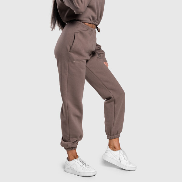 Dámske oversized tepláky Iron Aesthetics Simone, hnedé 62229155