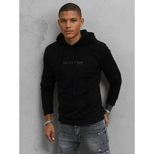 BASIC Čierna mikina s kapucňou BX5478 36875243