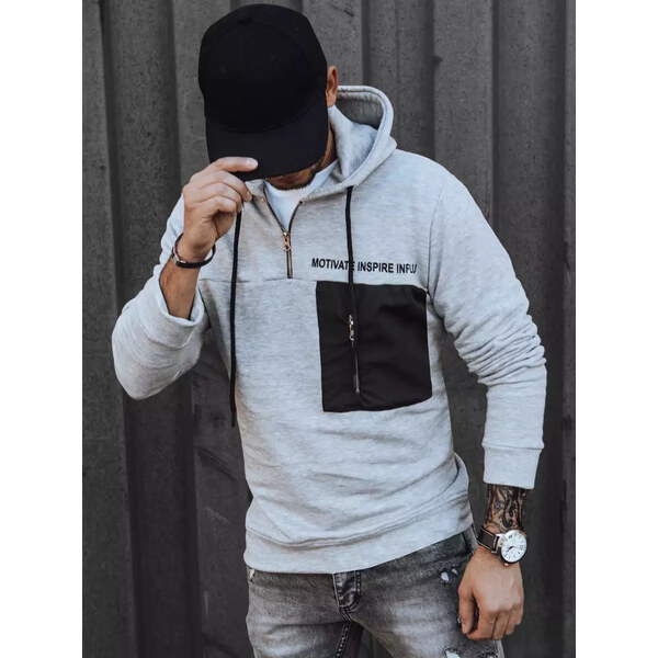 BASIC Svetlosivá mikina so zipsom BX5465 36875238