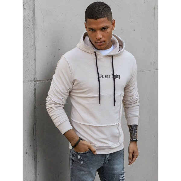 BASIC Béžová mikina s kapucňou BX5477 36875242