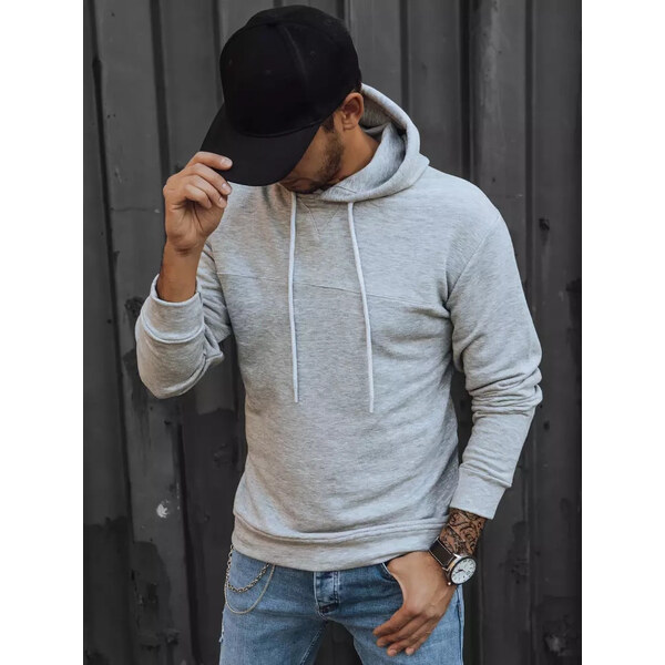 Svetlosivá pánska basic mikina BX5471 37113381