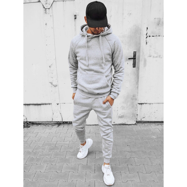 BASIC Sivá pánska súprava s kapucňou AX0625 37677417