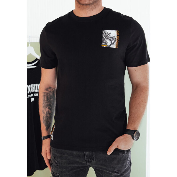 BASIC Čierne tričko s drobnou potlačou RX5482 50073310