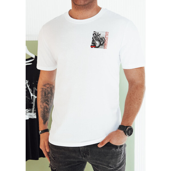 BASIC Biele tričko s drobnou potlačou RX5481 50073311