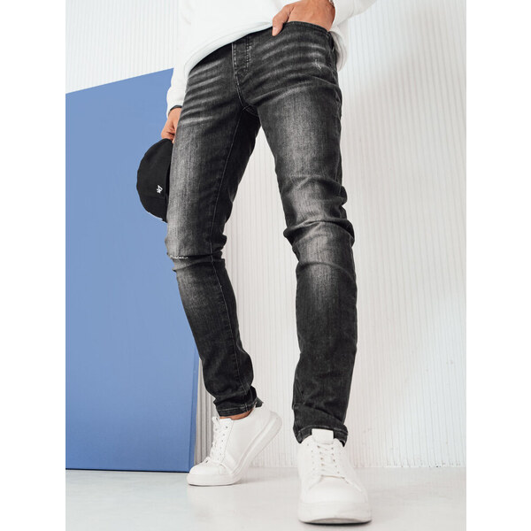 BASIC Čierne pánske džínsy UX4243 50271826