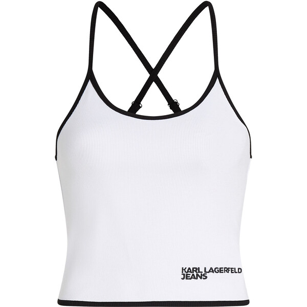KARL LAGERFELD JEANS Top čierna / biela 62661793