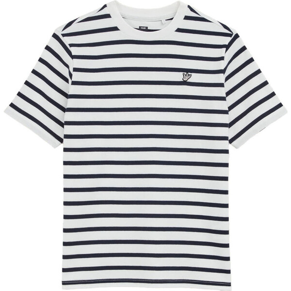 WE Fashion Tričko tmavomodrá / biela 62269998