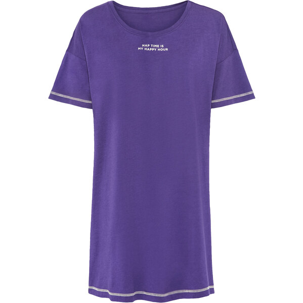 LSCN by LASCANA Nočná košieľka modrofialová / biela 63156505