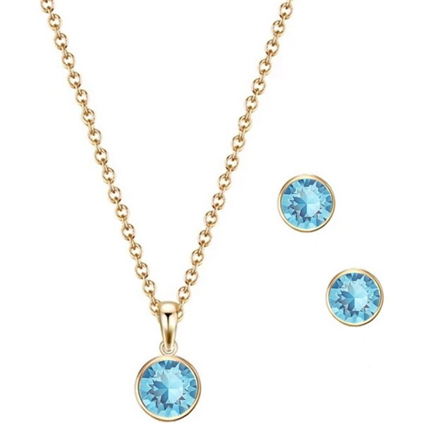 SWAROVSKI Elements Swarovski e. zlatý set náhrdelník a náušnice, 62245143